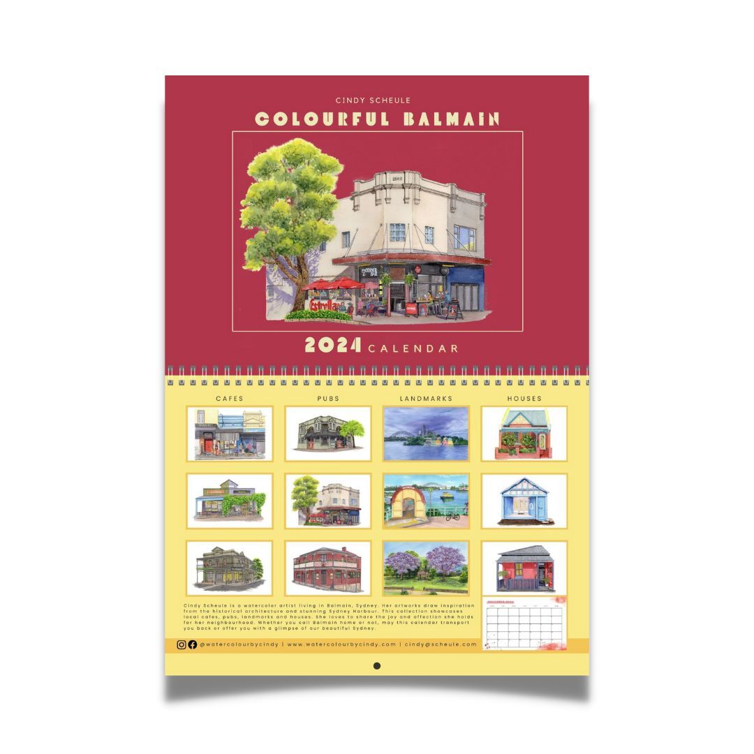 2024 Art Calendar Features Local Shops Pubs Landmarks And Houses On